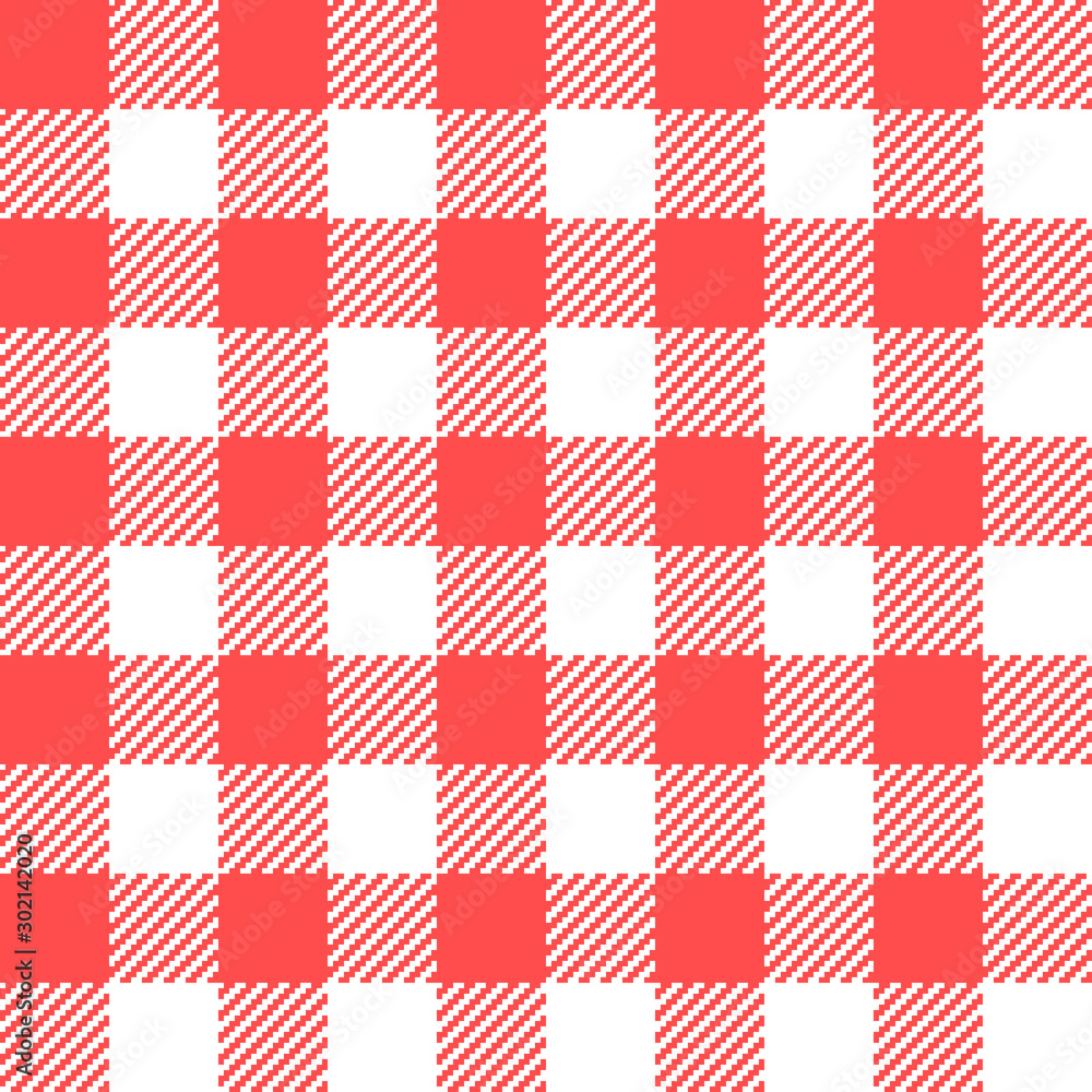 Red Gingham seamless pattern. Red Gingham seamless pattern.