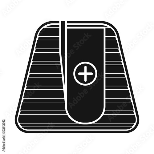 Isolated object of sharpener and sharpen icon. Graphic of sharpener and green vector icon for stock.