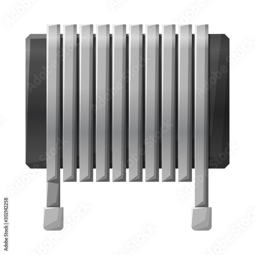 Isolated object of coil and spiral symbol. Web element of coil and pressure vector icon for stock.
