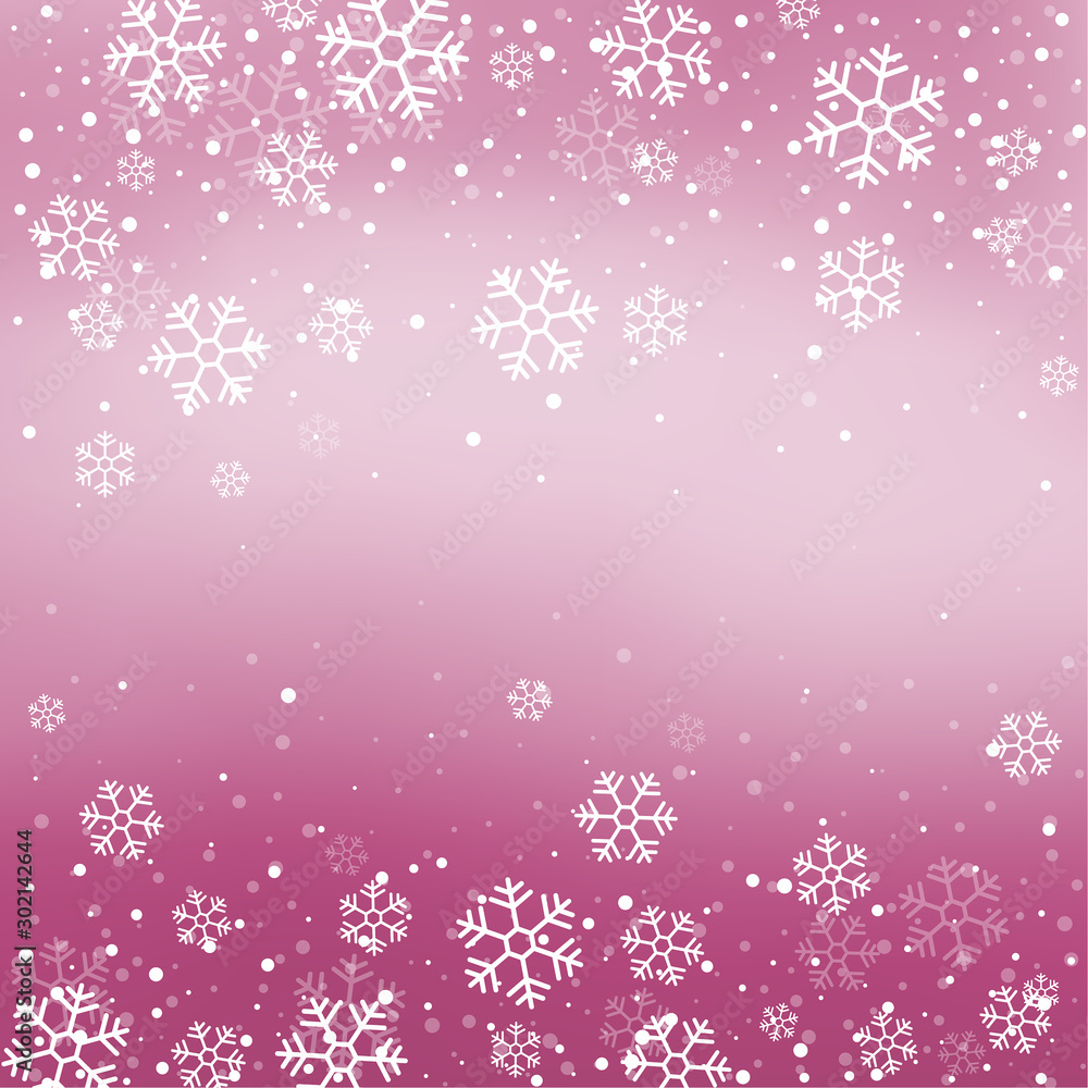 Christmas winter red background with falling snow and snowflakes. Vector Illustration. Christmas winter red background with falling snow and snowflakes. Vector Illustration.