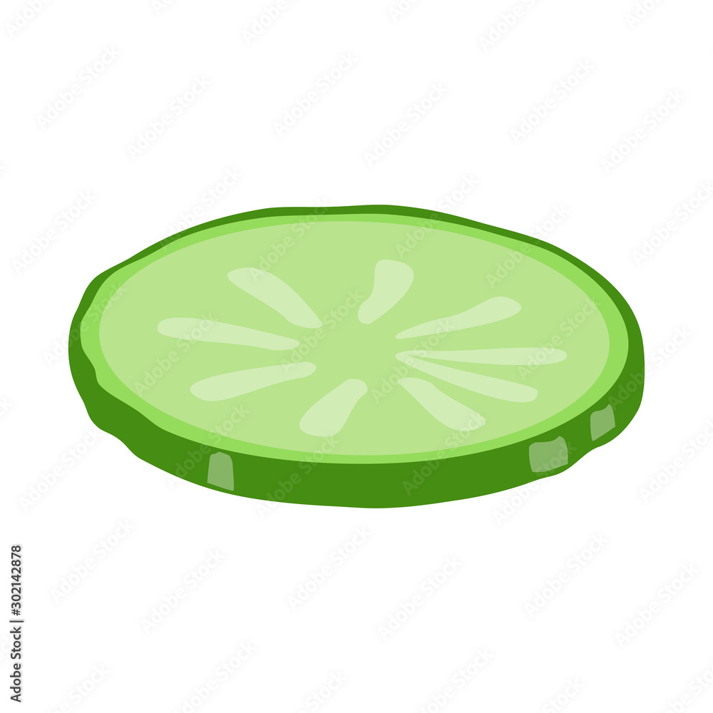 Vector illustration of cucumber and slice sign. Web element of cucumber and circle stock vector illustration. Vector illustration of cucumber and slice sign. Web element of cucumber and circle stock vector illustration.