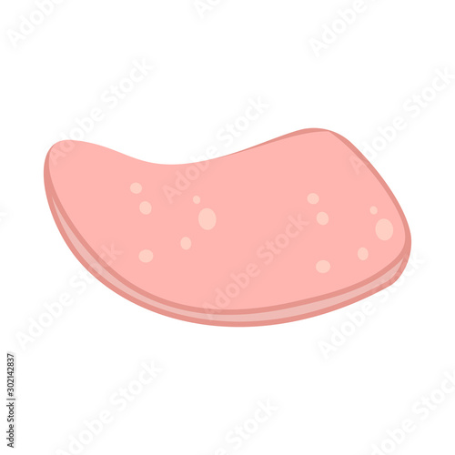 Vector design of sausage and cutlet sign. Graphic of sausage and sausage stock vector illustration.