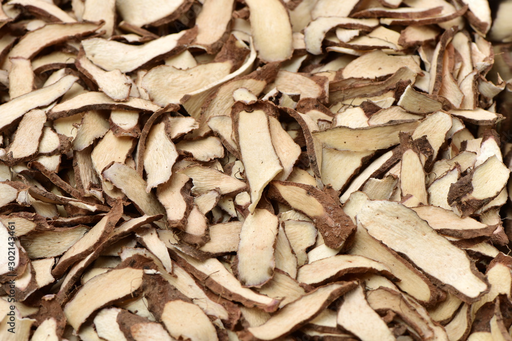 (waisan)Dry yam medicinal herb background (waisan)Dry yam medicinal herb background