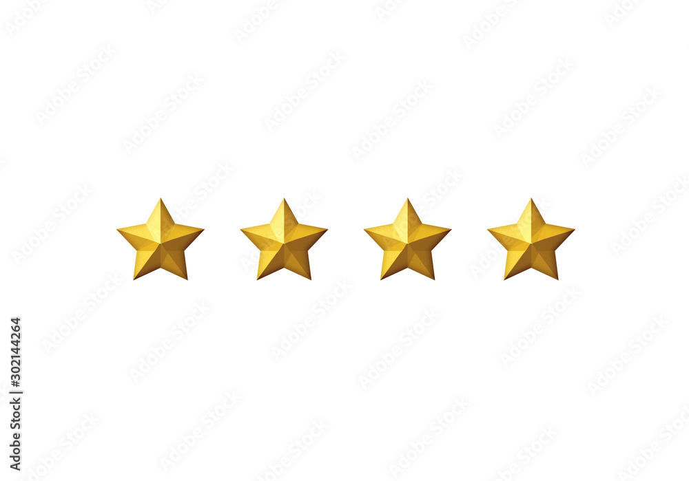 Three-dimensional star mark used for evaluation or rank or grade. 評価、グレード、ランクなどに使用する星マーク Three-dimensional star mark used for evaluation or rank or grade. 評価、グレード、ランクなどに使用する星マーク