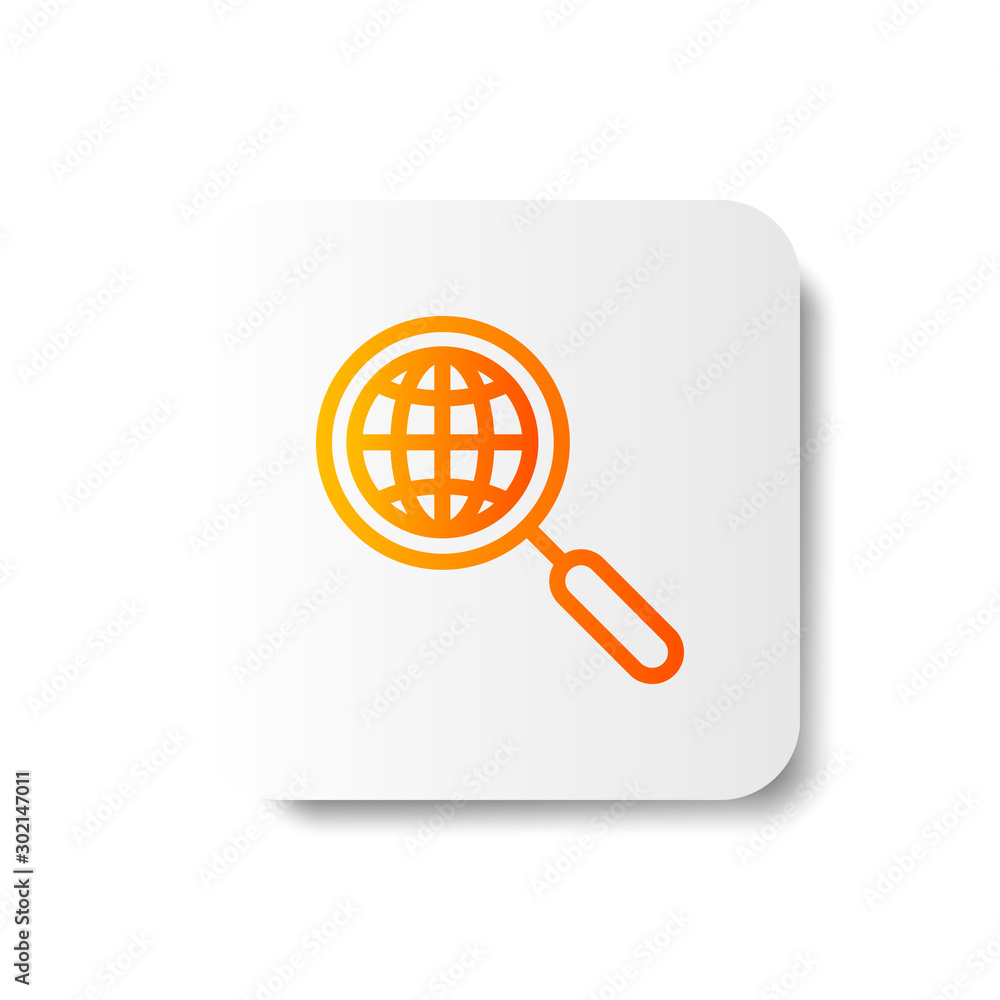 Gradient online data research line / outline icon Gradient online data research line / outline icon