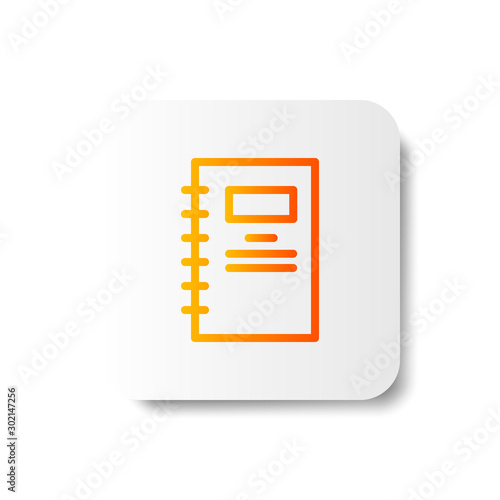 Gradient book report line / outline icon © kuricon
