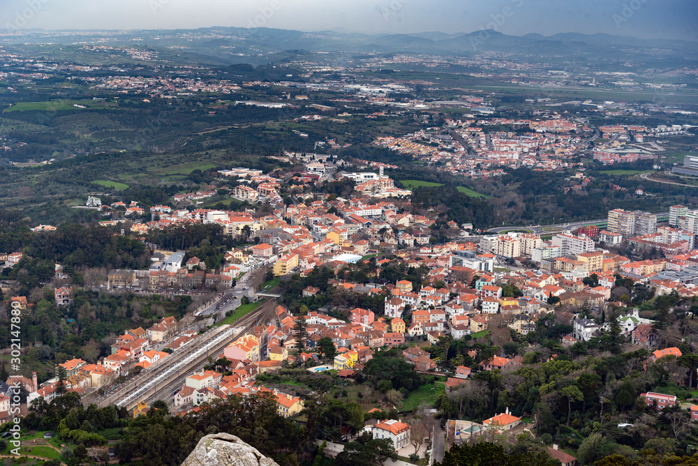 Sintra city and surroundings in Portugal.