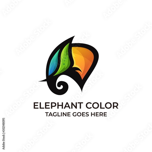 Elephant Design concept Illustration Vector Template