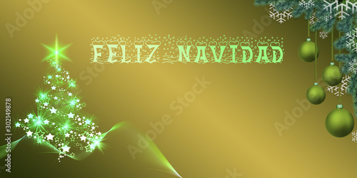 Quadro em tela felicitación navidad en español, feliz navidad, postal navidad