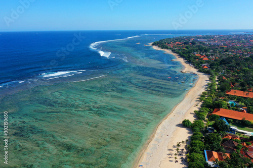 View of mediterranean sea, Sanur - Bali. photo