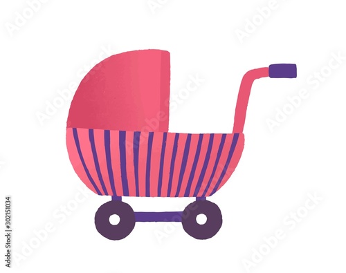 Toy buggy flat vector illustration