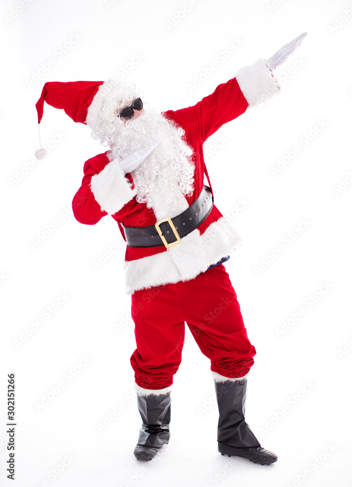 Happy Santa Claus isolated on white background Happy Santa Claus isolated on white background