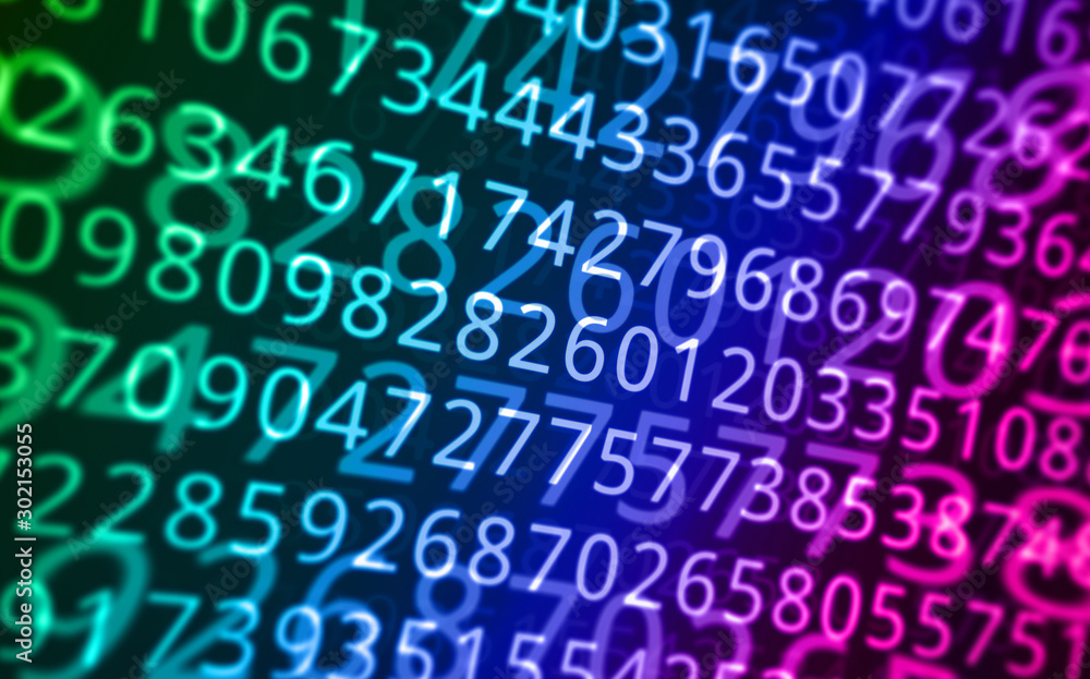 Abstract numbers background - big data concept. Abstract numbers background - big data concept.