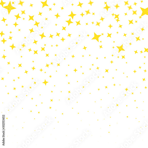Stars vector. Falling gold texture. Confetti stars background.