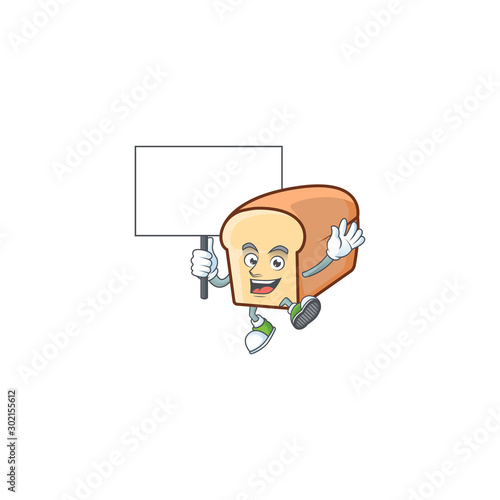 White bread of cartoon with bring board mascot.