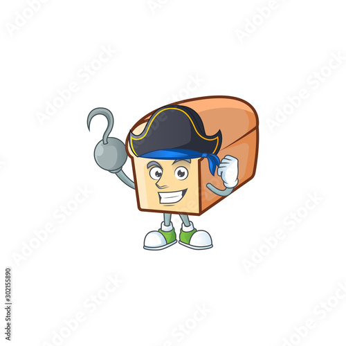 White bread of cartoon with pirate mascot.