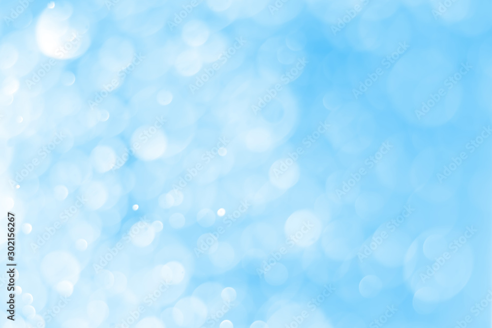 Abstract of blue bokeh for background design