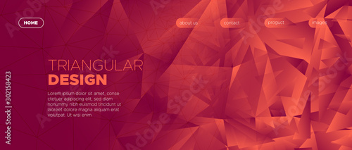 Triangles Background. 3d Ab...