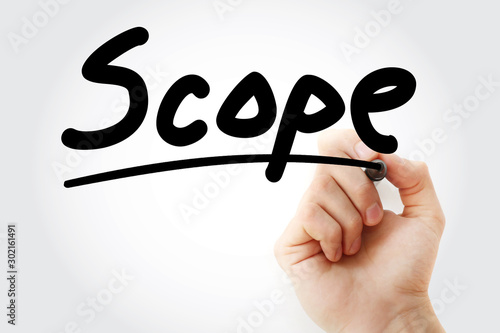 Scope text with marker