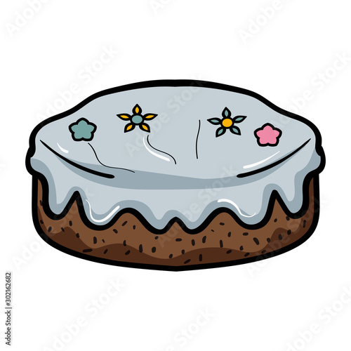 Sponge cake. Sweets Cakes Dessert. Pastry shop - Vector. Vector illustration