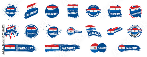 Paraguay flag, vector illustration on a white background photo