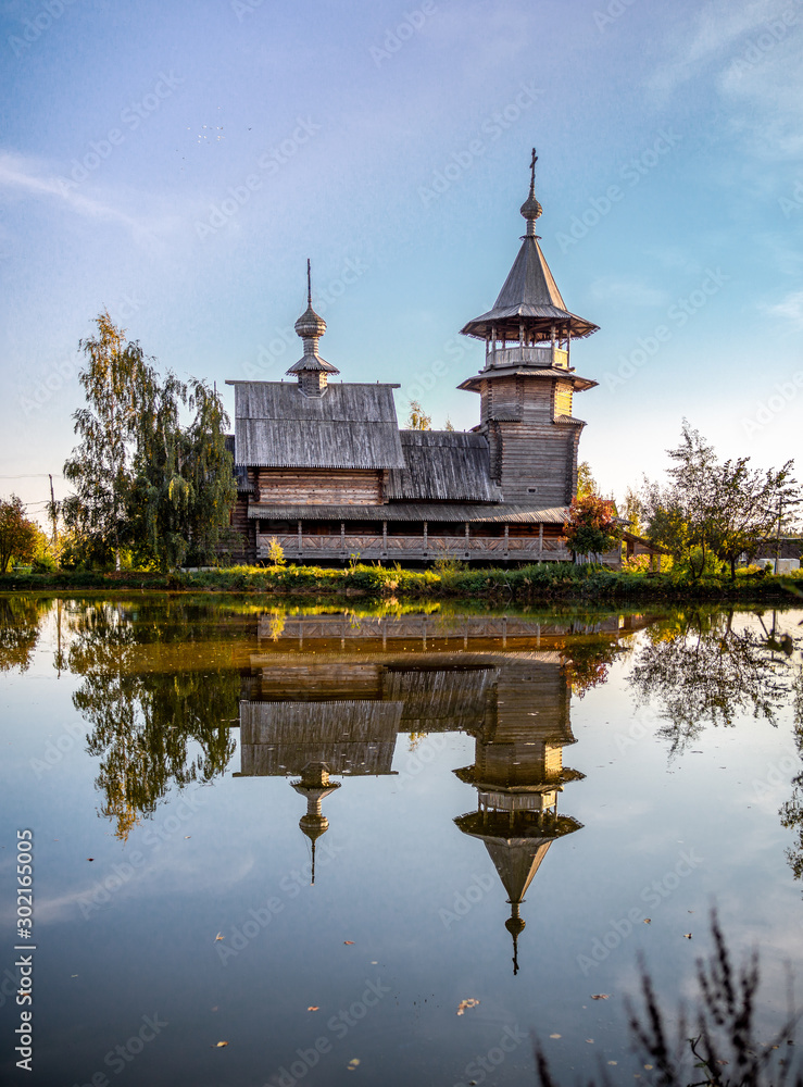 The Annunciation Church in the Annunciation, Sergiev Posad district, Moscow region. Monument of wooden architecture.
