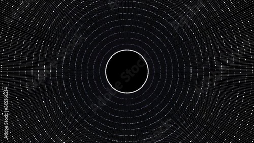 4k animated particle tunnel