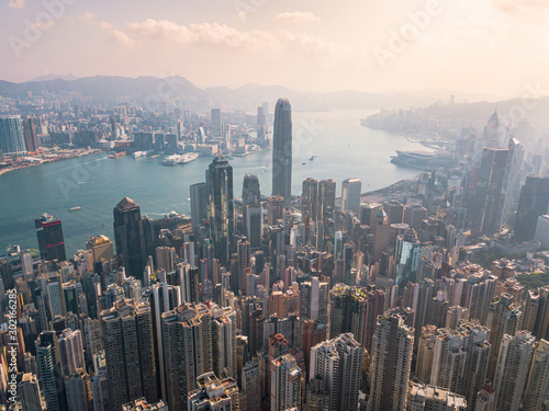 Hong Kong urban skyline view in the morning. © AlexandraDaryl