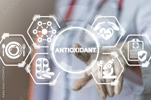 Natural Antioxidants Nutrition Diet Treatment Medical Innovative Concept. photo