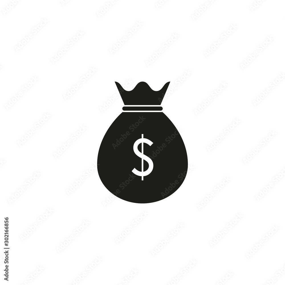 Icon bag of money. Simple vector illustration Icon bag of money. Simple vector illustration