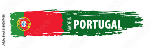 Portugal flag, vector illustration on a white background