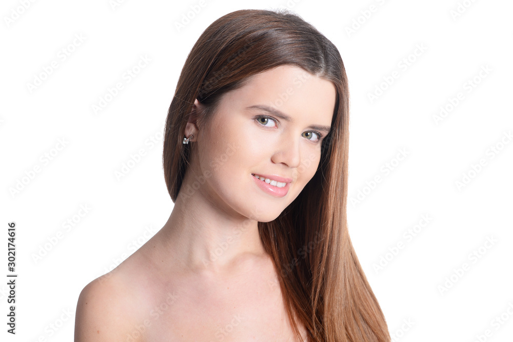 Close up portrait of beautiful young woman Close up portrait of beautiful young woman