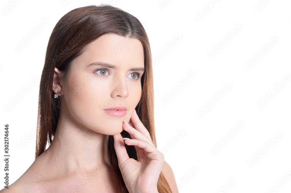 Close up portrait of beautiful young woman Close up portrait of beautiful young woman