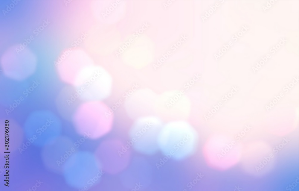 Holiday bokeh pattern. Garland lights texture. Pink blue gradient. Wonderful fantastic background. Fairy tale illustration. Holiday bokeh pattern. Garland lights texture. Pink blue gradient. Wonderful fantastic background. Fairy tale illustration.