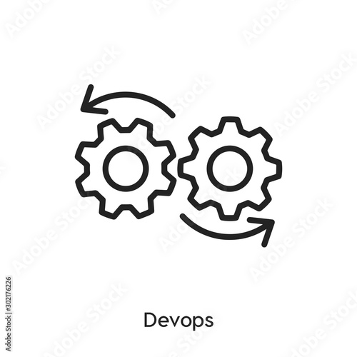 devops icon. development icon vector. Linear style sign for mobile concept and web design. development symbol illustration. vector graphics - Vector	