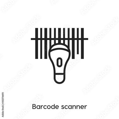barcode scanner icon. barcode reader icon vector. Linear style sign for mobile concept and web design. barcode scanner symbol illustration. vector graphics - Vector	