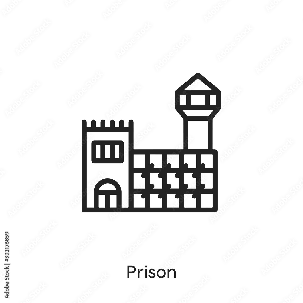 prison icon vector symbol sign