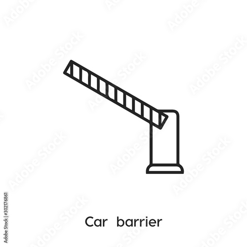 car barrier icon vector symbol sign
