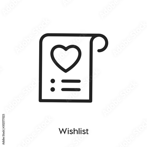 wishlist icon vector symbol sign