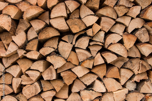 Firewood texture logs rural scene brown background