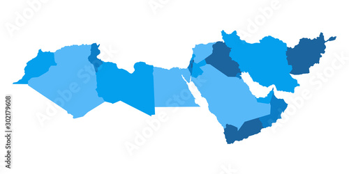 Map of Middle East.