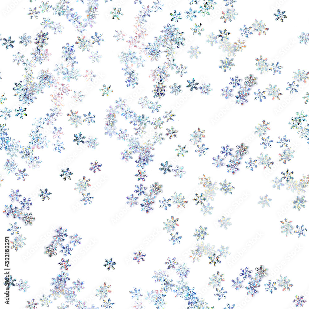 Fototapeta pattern of colorful sparkle confetti snow flake