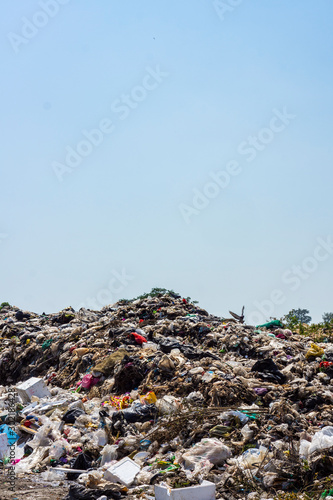 Waste piles in separation plants or landfills