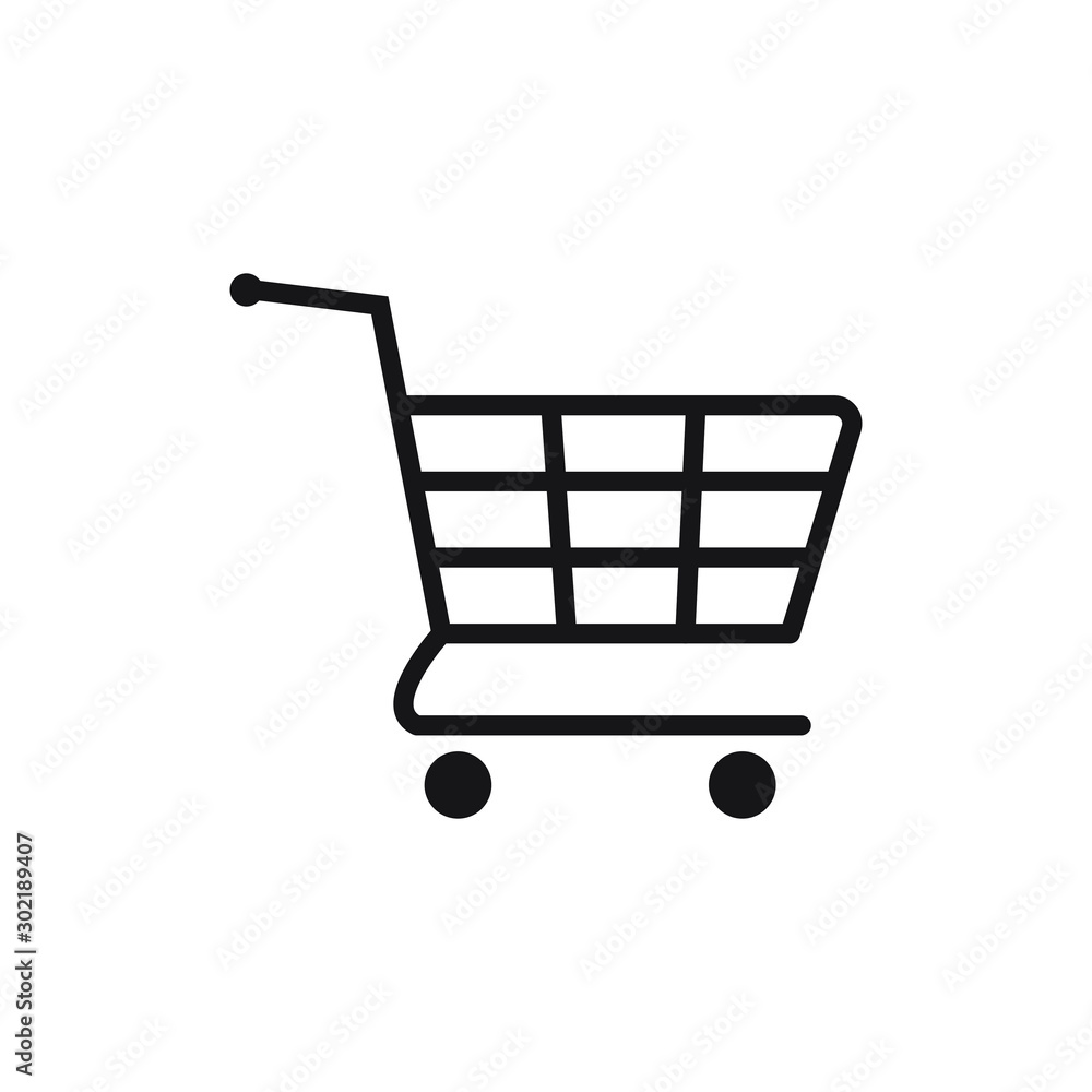 Shopping cart icon. Trolley icon. Shopping cart icon. Trolley icon.