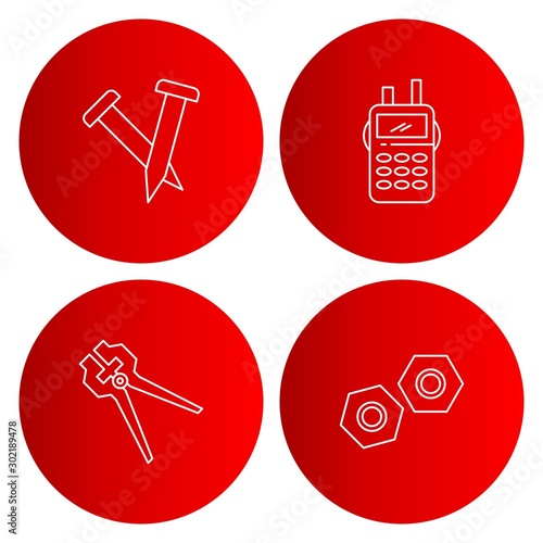 4 Simple Universal Related Color Icons