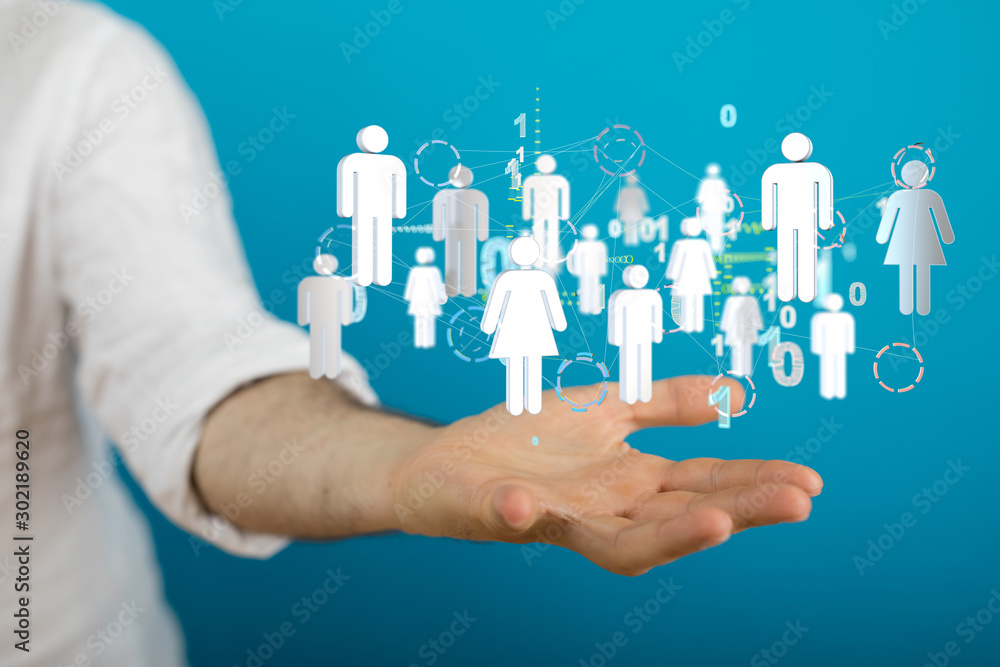abstract social network scheme, which contains business people abstract social network scheme, which contains business people