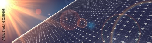 photovoltaic renewable background solar panel 3d photo
