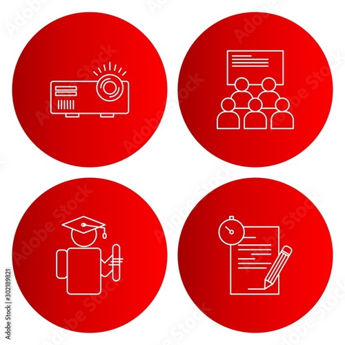 4 User interface Icon set for web and mobile applications