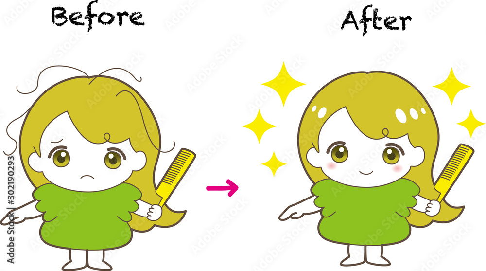 クシ 女の子 栗色 ボサボサな髪 きれいな髪 ビフォーアフター ヘアケア キャラクター かわいい Vector De Stock Adobe Stock クシ 女の子 栗色 ボサボサな髪 きれいな髪 ビフォーアフター ヘアケア キャラクター かわいい Vector De Stock Adobe Stock