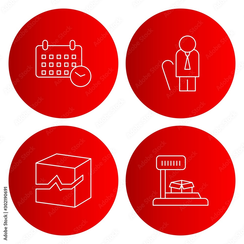 Set Of Universal 4 Icons Set Of Universal 4 Icons